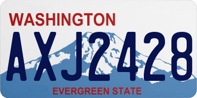 WA license plate AXJ2428