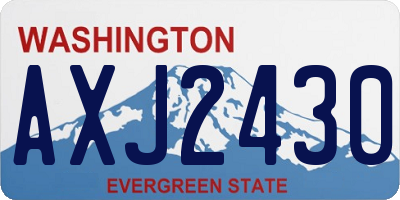 WA license plate AXJ2430