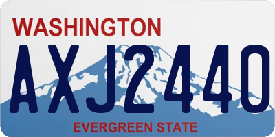 WA license plate AXJ2440