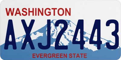 WA license plate AXJ2443