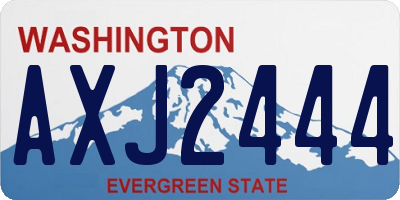 WA license plate AXJ2444