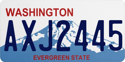 WA license plate AXJ2445