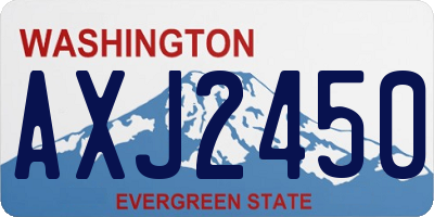 WA license plate AXJ2450