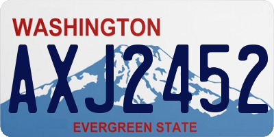 WA license plate AXJ2452