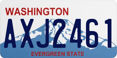 WA license plate AXJ2461