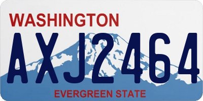 WA license plate AXJ2464