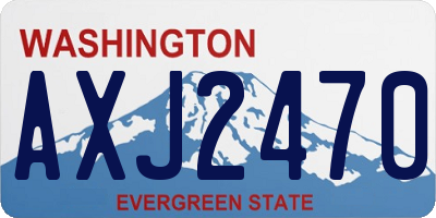 WA license plate AXJ2470
