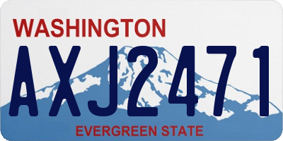 WA license plate AXJ2471