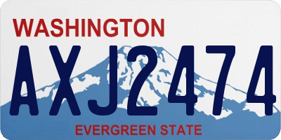 WA license plate AXJ2474
