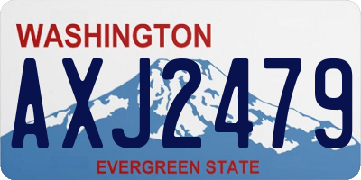 WA license plate AXJ2479