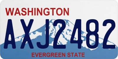 WA license plate AXJ2482