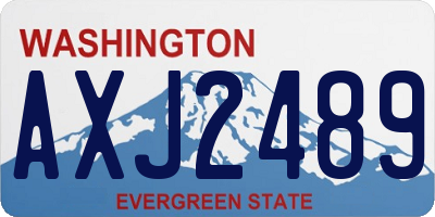 WA license plate AXJ2489