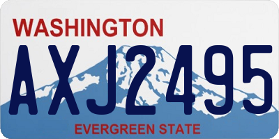 WA license plate AXJ2495