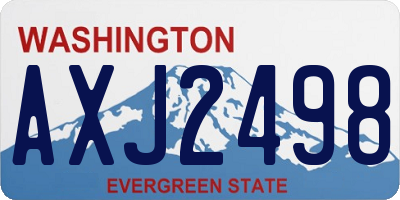WA license plate AXJ2498