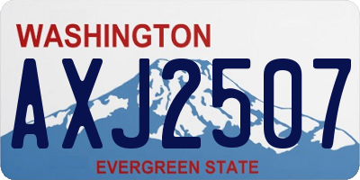 WA license plate AXJ2507