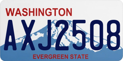 WA license plate AXJ2508