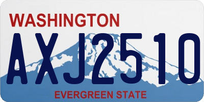 WA license plate AXJ2510