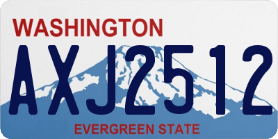WA license plate AXJ2512