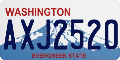 WA license plate AXJ2520