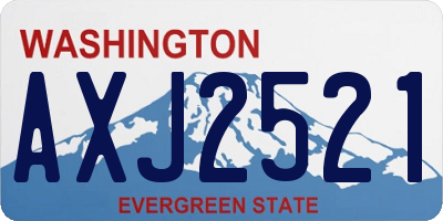WA license plate AXJ2521