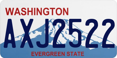 WA license plate AXJ2522