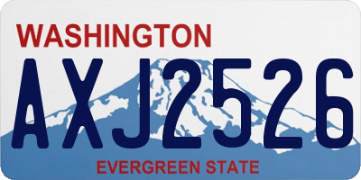 WA license plate AXJ2526