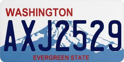 WA license plate AXJ2529