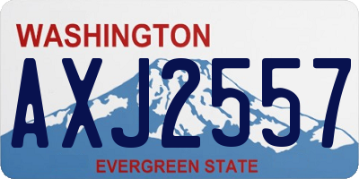 WA license plate AXJ2557