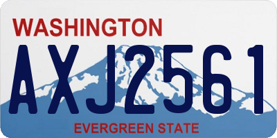WA license plate AXJ2561