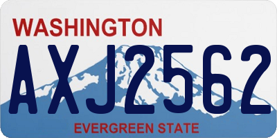 WA license plate AXJ2562