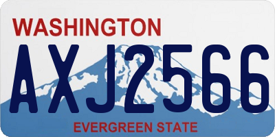 WA license plate AXJ2566