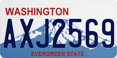 WA license plate AXJ2569