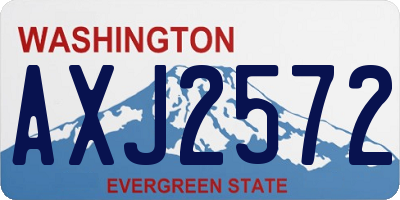 WA license plate AXJ2572