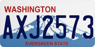 WA license plate AXJ2573