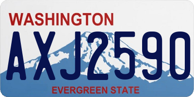 WA license plate AXJ2590