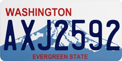 WA license plate AXJ2592