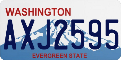 WA license plate AXJ2595