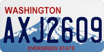 WA license plate AXJ2609
