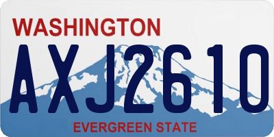 WA license plate AXJ2610