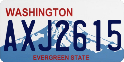 WA license plate AXJ2615