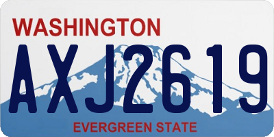 WA license plate AXJ2619
