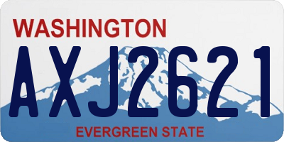WA license plate AXJ2621