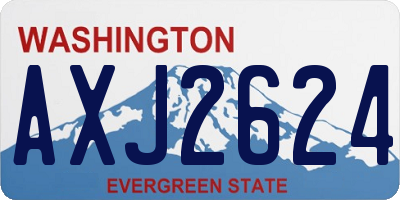 WA license plate AXJ2624