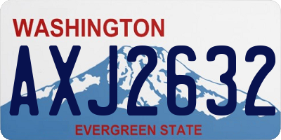 WA license plate AXJ2632