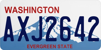 WA license plate AXJ2642
