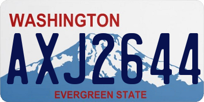 WA license plate AXJ2644