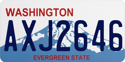 WA license plate AXJ2646