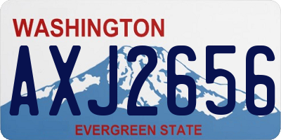 WA license plate AXJ2656