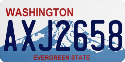 WA license plate AXJ2658