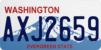 WA license plate AXJ2659